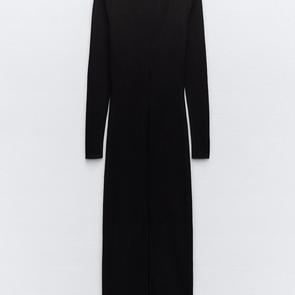 Elegant Black Long Sleeve Dress